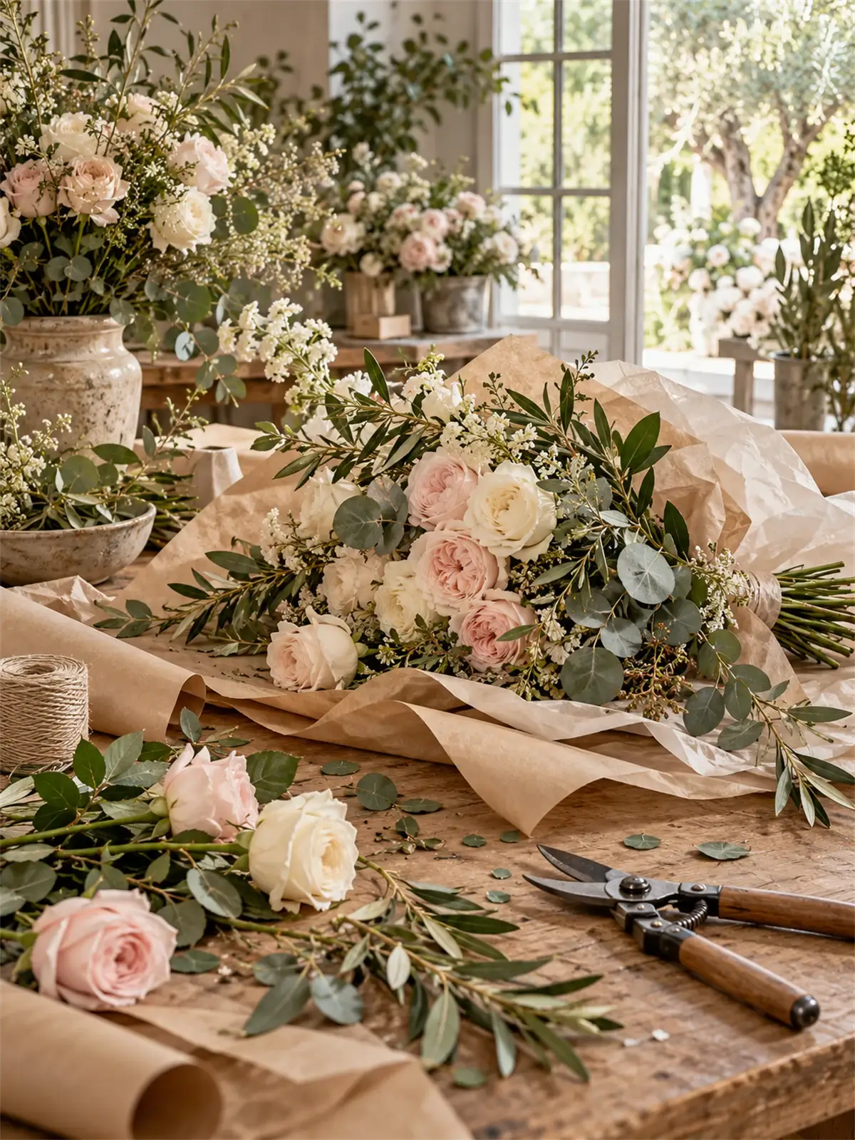 Preparação de uma composição floral